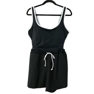 Penbrooke Women's Swimwear Sport Black White Size 16 NWT